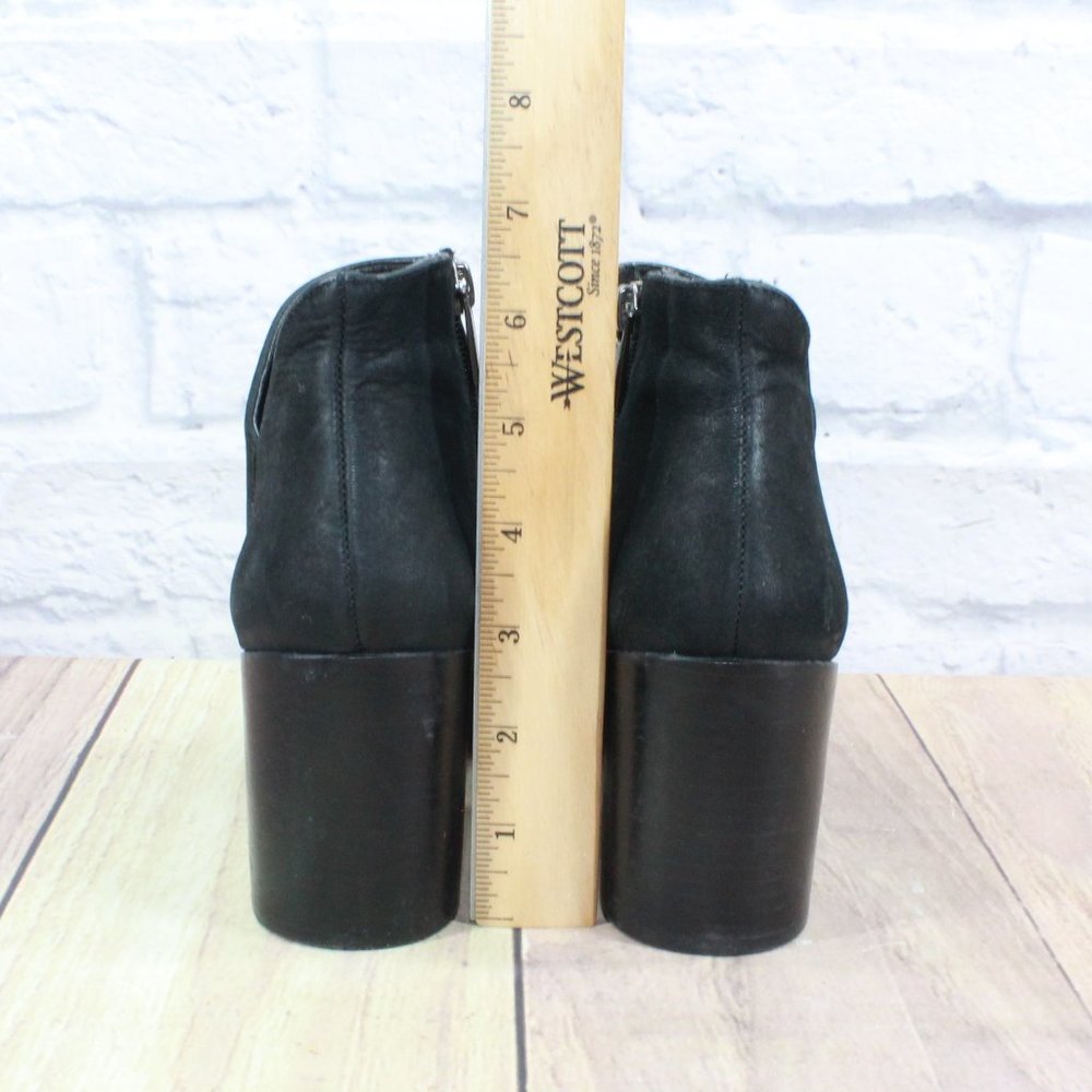 Vince Camuto Kathrina Black Suede Side Zip Ankle Heeled Boots Size 7.5 M - Picture 9 of 10